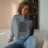 Push Weight Not Hate - Crop Hoodie (GRY)
